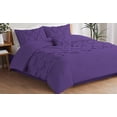 thumbnail image 3 of DNG Creations 1 Piece Luxurious Half Pinch Pleated Comforter Long Lasting 100% Egyptian Cotton, 800 TC 550 GSM All Season ( Oversized Super King Size ) Solid Purple Colour, 3 of 8