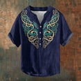 thumbnail image 3 of Viking Style Graphic Tees for Men 2026 Summer Casual Cotton Linen Short Sleeve V Neck T Shirts, 3 of 4