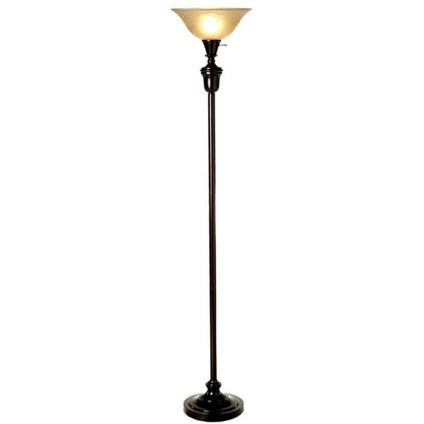 72 Oil Rubbed Bronze Torchiere Floor Lamp With Glass Shade Com Oil Rubbed Bronze Torchiere Floor Lamp, Bronze Torchiere Floor Lamp With Frosted Plastic Shade