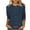 Dark Blue, variant on Spring Tops for Women Womens Tops under $10 Plus Size Printed Loose T-Shirt 3/4 Sleeve Blouse Round Neck Casual Tops