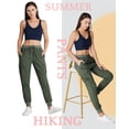 thumbnail image 2 of Women's Lightweight Hiking Cargo Pants Quick Dry Outdoor Joggers with Elastic Waist Button & Pockets M, 2 of 6
