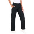 thumbnail image 4 of HDE Women's High Waisted Baggy Y2K Cargo Pants with Pockets Black XS, 4 of 6