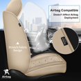 thumbnail image 6 of LAONNVIR Full Set Car Seat Covers Fit for Toyota RAV4 2013-2024 2025 Faux Leather Seat Cover Waterproof Seat Cushion Protector Auto Accessories 2 Rows 5 Seats(Beige), 6 of 9
