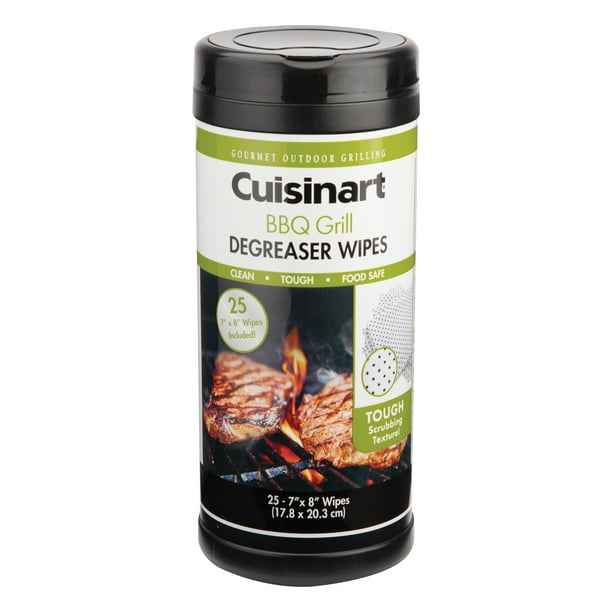 Cuisinart 25 pk Grill Degreaser Wipes Clean Grease And Grime