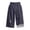 Navy, variant on Men Pants New Wide Leg Cropped Chinese Style Linen Blend Breathable Loose Fit Casual Summer Trousers with Embroidery Print