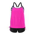 thumbnail image 5 of DHFJKG Womens Tankini Swimsuit Two Piece Beach Set High Waist Shorts Bottom Criss Cross Back Top Stylish Beachwear, 5 of 5