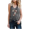 thumbnail image 2 of Shldybc Tank Tops for Women Femmes Nouveau Numéro de Baseball Impression Sans Manches Décontractée Gilets Amples Tops, 2 of 7