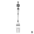 thumbnail image 5 of Stainless Steel Skeleton Forks and Spoons Goth Silverware Set Flatware Tableware Design Modern Look Great Gifts for Halloween Easter and Christmas, 5 of 8