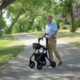 LivingSURETM Dual Function Transport Chair and Rollator XL, Blue HSA ...