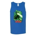 thumbnail image 2 of Catzilla Parody Taking Over City | Mens Cat Lover Graphic Tank Top, Royal, 2XL, 2 of 3
