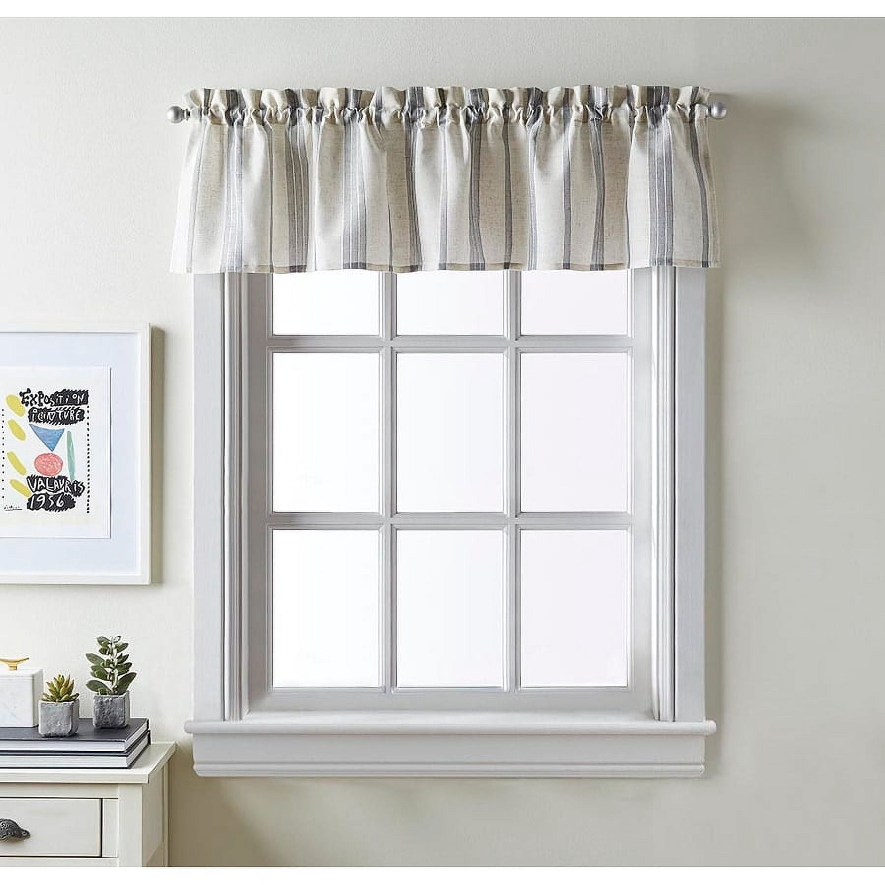 CHF McKenzie Valance Swag, Indoor Curtain, Polyester, Linen, Gray, Adult