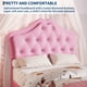 thumbnail image 3 of QinaQin Cama individual tipo princesa con cajones y luces LED, tapizada en terciopelo con botones tipo cristal, silenciosa y sin necesidad de box spring, 3 of 7