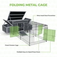 thumbnail image 4 of Coziwow Wooden Chicken Coop, Chicken Hutch with Run Cage, Poultry Cage Hen House with Nesting Boxes, Gray and Black, 4 of 10