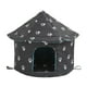 thumbnail image 5 of Casa cálida portátil para mascotas Sunnimix Refugio de gatos callejeros Negro, 5 of 8