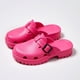 thumbnail image 1 of 2024 nuevos tacones zuecos para mujer EVA sandalias caladas zapatos de calle chanclas ocio plataforma tacones cuadrados zapatillas modernas, 1 of 6