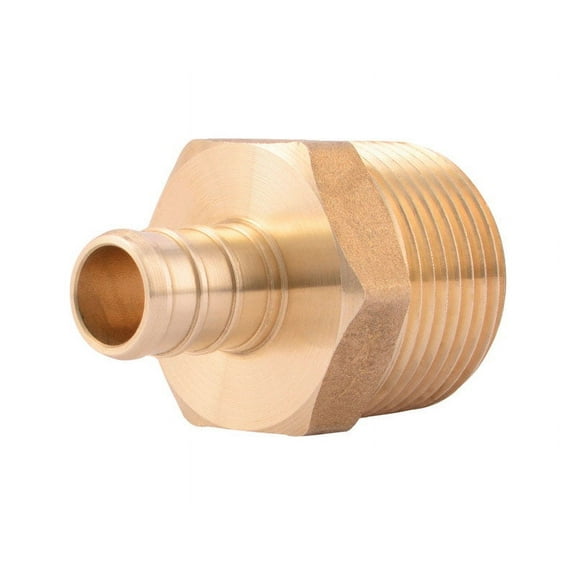 SharkBite  1/2 in. Barb   x 3/4 in. Dia. MPT  Brass  Pex Adapter