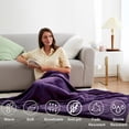 thumbnail image 3 of Manta Hansleep de forro polar tamaño King color púrpura para cama, 3 of 9