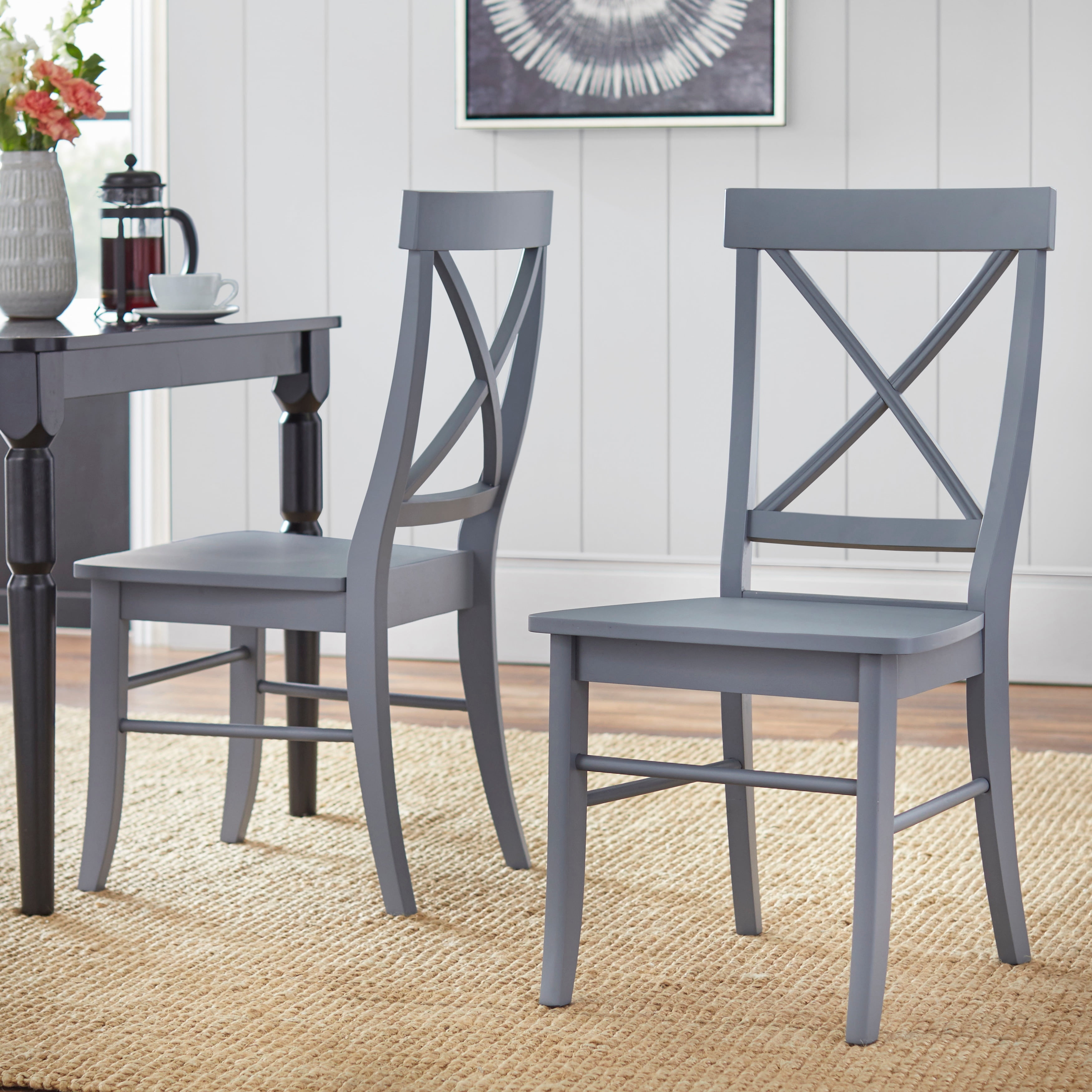 Albury Cross Back Dining Chairs, Brown (Set of 2)