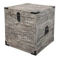 thumbnail image 4 of Golden Mateo Solid Wood Trunk End Table in Gray, 4 of 9