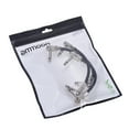 thumbnail image 4 of Cable de audio Ammoon 15 cm / 6 pulgadas Pedal de efectos de guitarra Cable de conexión para instrumentos 1/4 "Conector de ángulo recto plateado Chaqueta negra de PVC, paquete de 3 Tomshoo Cable de audio, 4 of 5