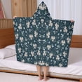 thumbnail image 5 of Pioneer Flower Floral Print Pattern Hooded Bath Towel，50"x30" for Ages 3 To 12 Kids, Quick Dry Lightweight Soft Microfiber Hood Beach Towel Cover Up for Kids, 5 of 7