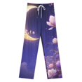 thumbnail image 3 of Magical Moonlit Floral Fantasy-2 Pajamas For Women Loose Retro Night Pajama Pants Comfortable Sleepwear Bottoms Homewear, 3 of 6