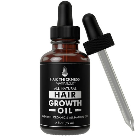 Best Organic Hair Growth Oils Guaranteed. Stop Hair Loss Now by Hair Thickness Maximizer. Best Treatment for Hair Thinning. Hair Thickening Serum with Organic Wild Black Castor Oil, (Best Product To Stop Hair Loss)