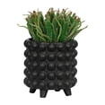 thumbnail image 4 of Sagebrook Home Set Of 2 6/8" Bubble Planters, Matte Black, Round, Ceramic, Contemporary, 8"H, Bubble, 4 of 8