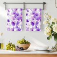 thumbnail image 3 of Purple Flowers Kitchen Towels Set of 3, Spring Blooms Botanicals Watercolor Floral Absorbent Dish Towels for Kitchen, Microfiber Hand Towel, Quick Drying Tea Towel for Cleaning Decorative Dishcloths, 3 of 7