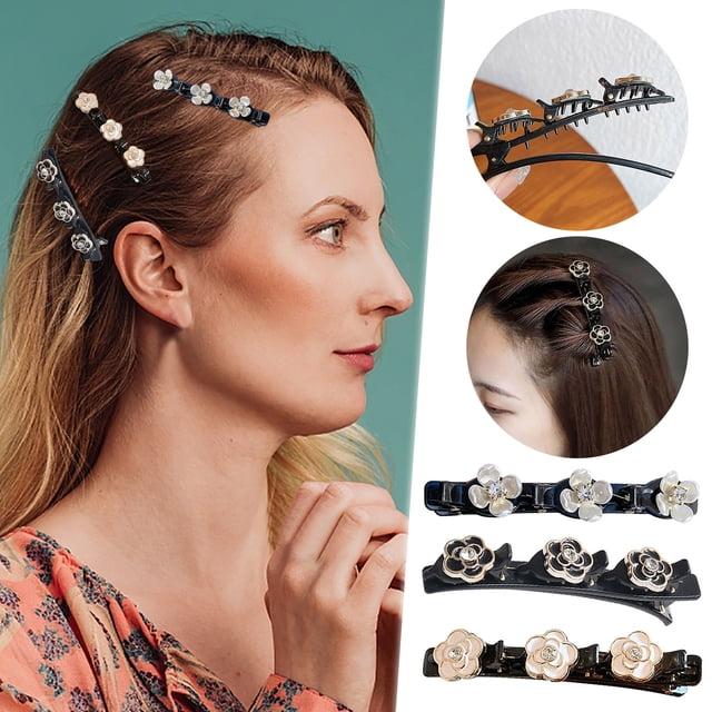 onlyliua Liquidación Horquilla para El Pelo con Forma de Camelia y Rosa, para La Frente, con Flequillo, para Mujer, para Verano