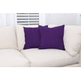 thumbnail image 3 of Deluxe Comfort Luxury Feather Filled Microsuede Solid Color Decorative Throw Pillow, 16" x 16", Light Purple, 2 Pack, 3 of 3