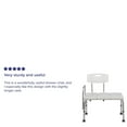 thumbnail image 2 of HERCULES Series 300 Lb. Capacity Adjustable White Bath & Shower Transfer Bench with Back and Side Arm, 2 of 9