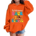 thumbnail image 4 of Oiyii Letter Print Hoodie for Toddler Boy Long Sleeve Back To School Hooded Sweatshirt Pullover Top,Orange, 4 of 4