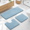 Light Blue-24"x17"+48"x20"+U-Shape 24"x20", variant on Eggshell Blue 24"x17"+48"x20"+U-Shape 24"x20" Microfiber Thick 3 Piece Bathroom Rug Set