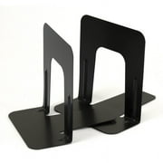 Officemate 5-inch Standard Steel Bookends, Modern/Minimalist, 1 Pair, Black (93021)