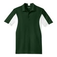 thumbnail image 5 of Yellow Rooster Mens Side Blocked Micropique Sport-Wick Polo Forest Green/ White S, 5 of 7