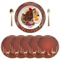 thumbnail image 5 of Ryvnso Christmas Deers Round Plate Mats Dining Table Placemat Set of 4 for Holiday Decoration, 5 of 7