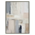 thumbnail image 3 of Kate and Laurel Sylvie Rustic Melody Framed Canvas Wall Art by Amy Lighthall, 31.5x41.5 Gray, Modern Abstract Brushstroke Art for Wall, 3 of 7