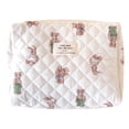 thumbnail image 2 of Quilted Beauty Bag Large Capacity Printed Cotton Pen Bag Fashion Casual for Work, 2 of 3