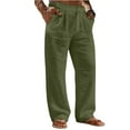 thumbnail image 2 of Men's Sports Casual Jogging Trousers, Lightweight Straight Leg Hiking Pants for Outdoor, Gym and Daily Wear,Army Green,L, 2 of 7
