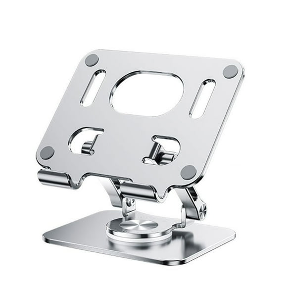 EGNMCR Tablet And Cell Phone Desktop Stand With Rotating Base Foldable And Liftable Aluminum Stand Universal Support For Inches Tablets And Mobile Phones aluminum alloy stand