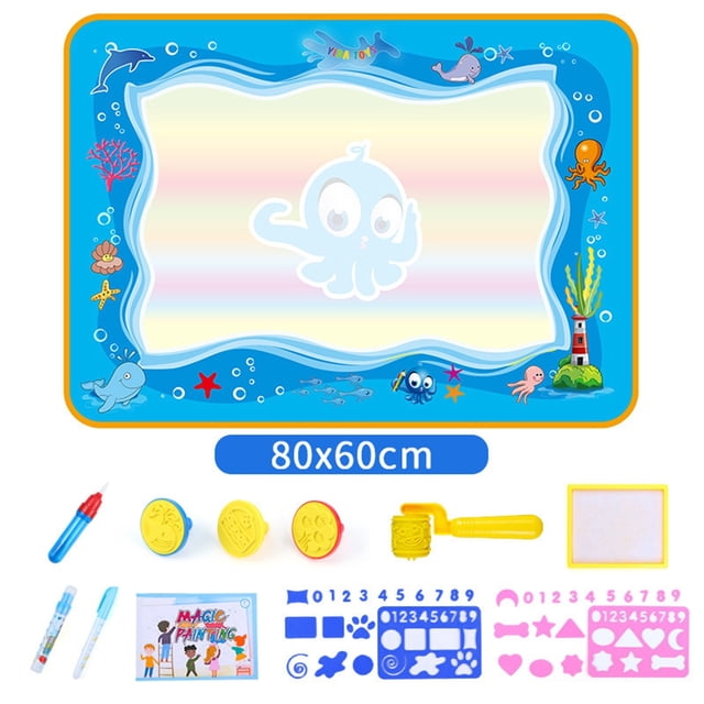 Water Drawing Board, Creative Graffiti Pad, Durable Plastic Frame, Smooth Surface, for Young Ones Ages 3-8, Portable Activity Station, Non-toxic Ink, Travel Fun, Educational Toy, Gift for, Ihhxbz