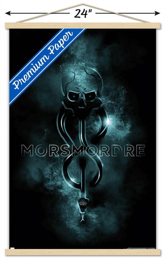 Harry Potter - Morsmordre Magic Wall Poster with Wooden Magnetic Frame, 22.375" x 34"