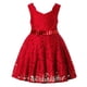 thumbnail image 2 of 1x Vestido Formal Sin Mangas con Proa Linda Retro Floral Pageant Princesa Regalo Personal Cómodo Bautismo Rojo 6-7 años Baoblaze Vestido formal de las muchachas, 2 of 8