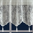 thumbnail image 4 of Warm Home Designs Pair of Short Length 54” (W) x 96” (L) Semi Sheer Ivory Lace Curtains. L Ivory 96, 4 of 4