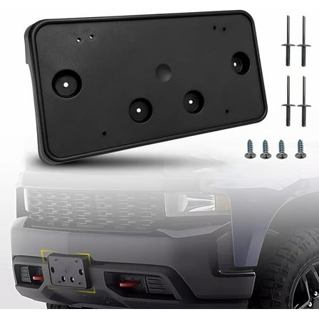 Front License Plate Frame for Chevy Silverado 1500 2019 2020 2021 2022 Front Bumper License Plate Holder Mounting Bracket Replace # GM1068200 84428905