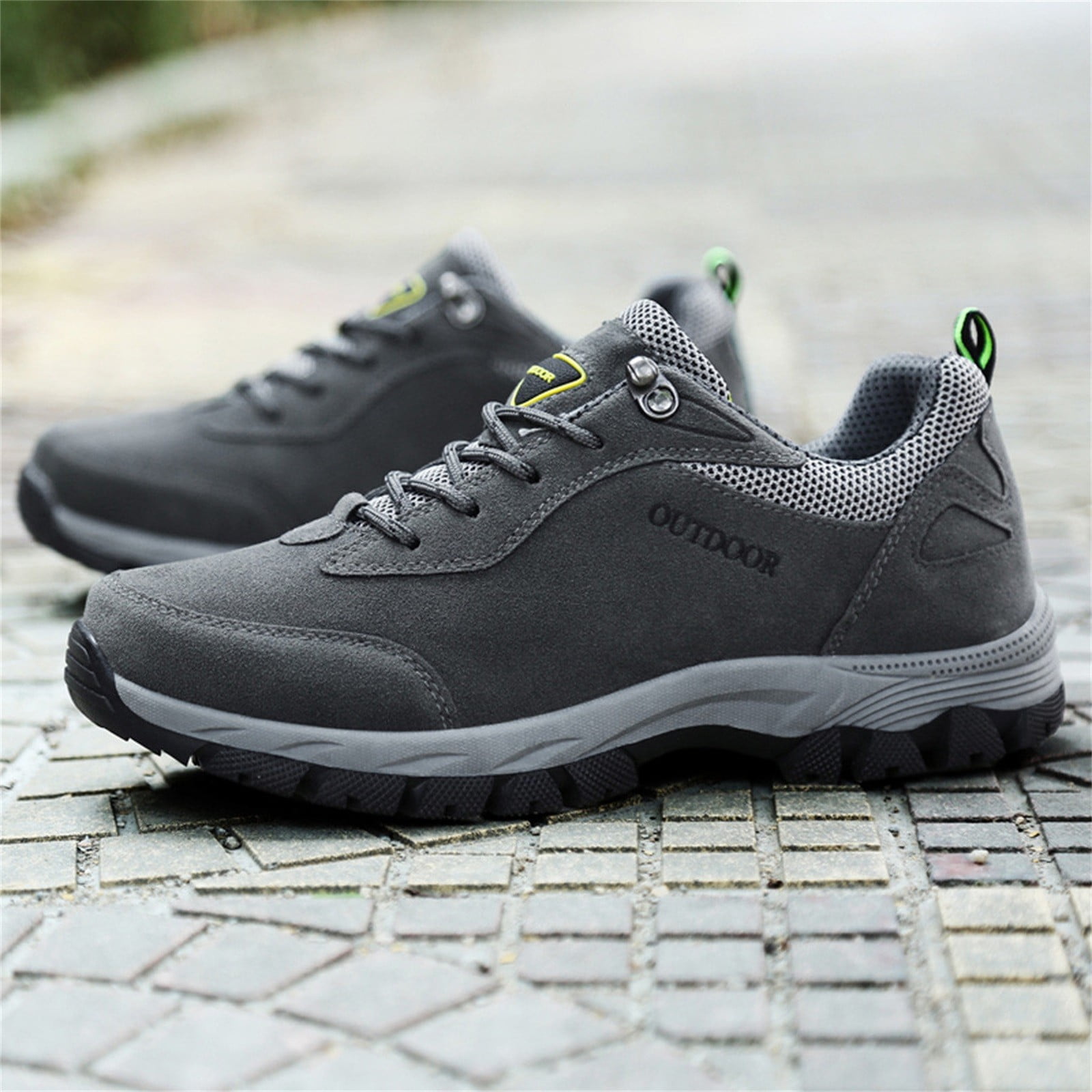 Dakaela Men's Waterproof Hiking Shoes Lightweight Comfortable Anti Slip Outdoor Walking Work Sneakers