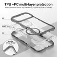 thumbnail image 7 of Allytechgroup Phone Case for Apple iPhone 17 Pro, Shockproof Clear iPhone 17 Pro Case with Corner Protection, Hand Wrist Strap Case Compatible with MagSafe iPhone 17 Pro Cover, Black, 7 of 7