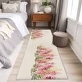 thumbnail image 4 of Pink Weeping Floral 2'x6' Runner Rugs for Hallway Kitchen Bedside Non Slip, Spring Summer Pastoral Flowers Rustic Entryway Rug Runners with Rubber Backing, Long Carpet Runner for Laundry Room, 4 of 8