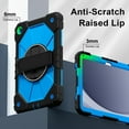 thumbnail image 6 of Shockproof Case for Samsung Galaxy Tab A11+ 11 Inch SM-X230 X235 2025, Rugged Hybrid Protection Drop Proof Cover with Shoulder Strap & Hand Strap Rotating Kickstand Kids Friendly Case,Blue, 6 of 7